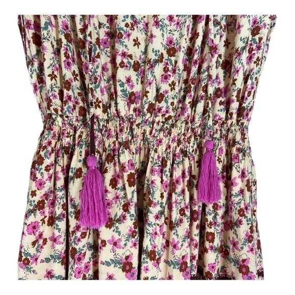 Entro Split V-Neck Boho Floral Mini Dress - Picture 5 of 10
